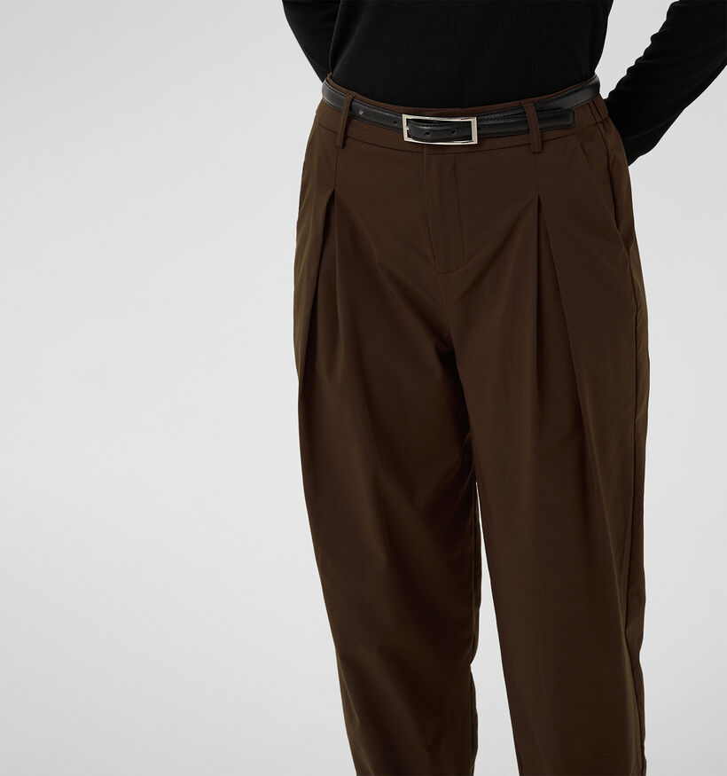 Culture Jamie Donkerbruine Geklede Broek voor dames (380492)