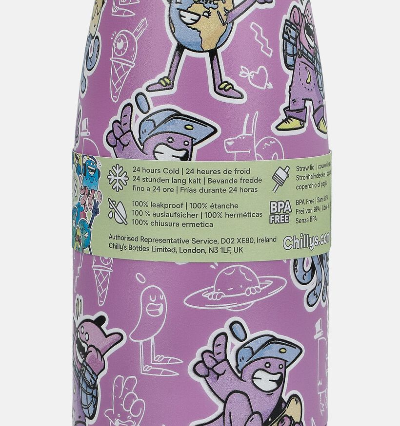 Chilly's Kids Bottle Roze Drinkfles 350ml voor meisjes, jongens (383661)