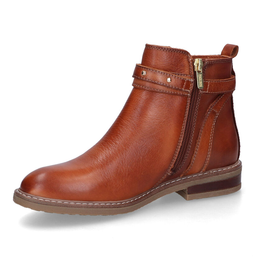 Pikolinos Aldaya Cognac Enkellaarzen voor dames (329616) - geschikt voor steunzolen