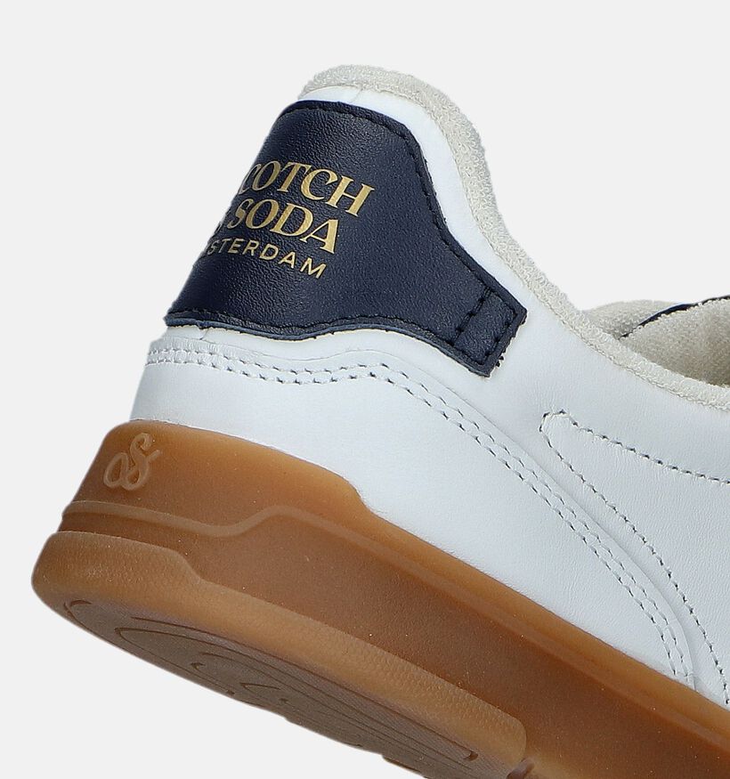 Scotch & Soda Slim Chaussures à lacets en Blanc pour hommes (345456) - pour semelles orthopédiques