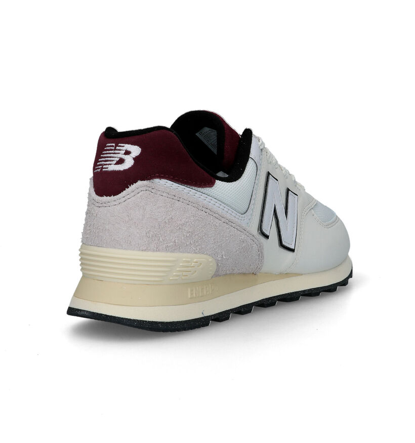 New Balance U 574 Baskets en Blanc pour hommes (319189) - pour semelles orthopédiques