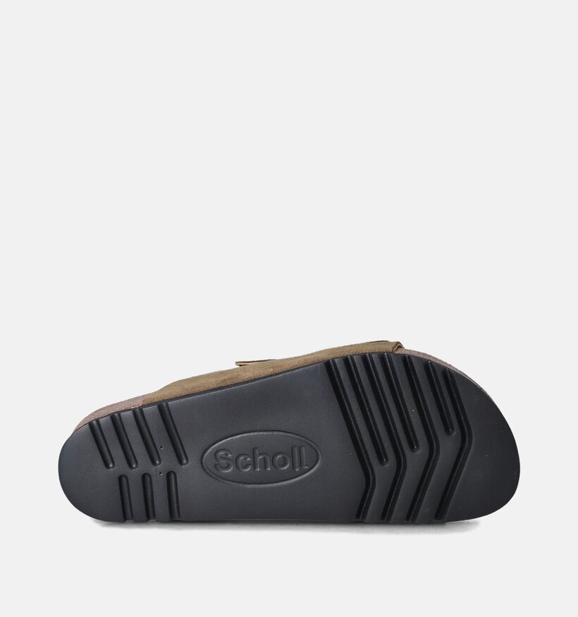 Scholl Nu-pieds casual en Vert kaki pour hommes (357577)