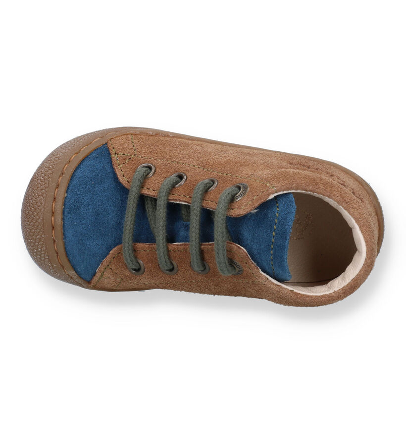 Naturino Cocoon Suede Bruine Babyschoentjes voor meisjes, jongens (355489) - geschikt voor steunzolen