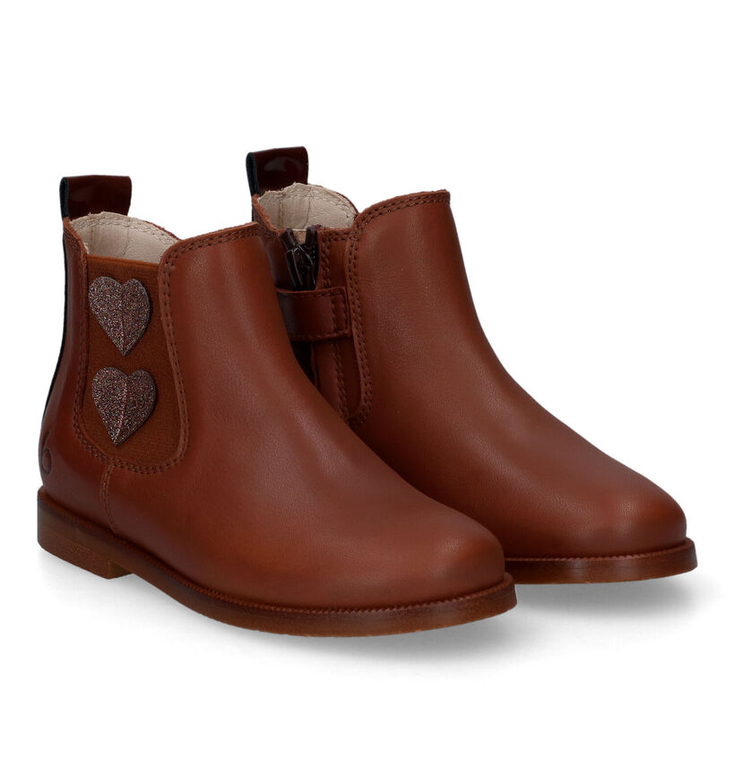 Beberlis Bottes courtes en Cognac en cuir (315700)