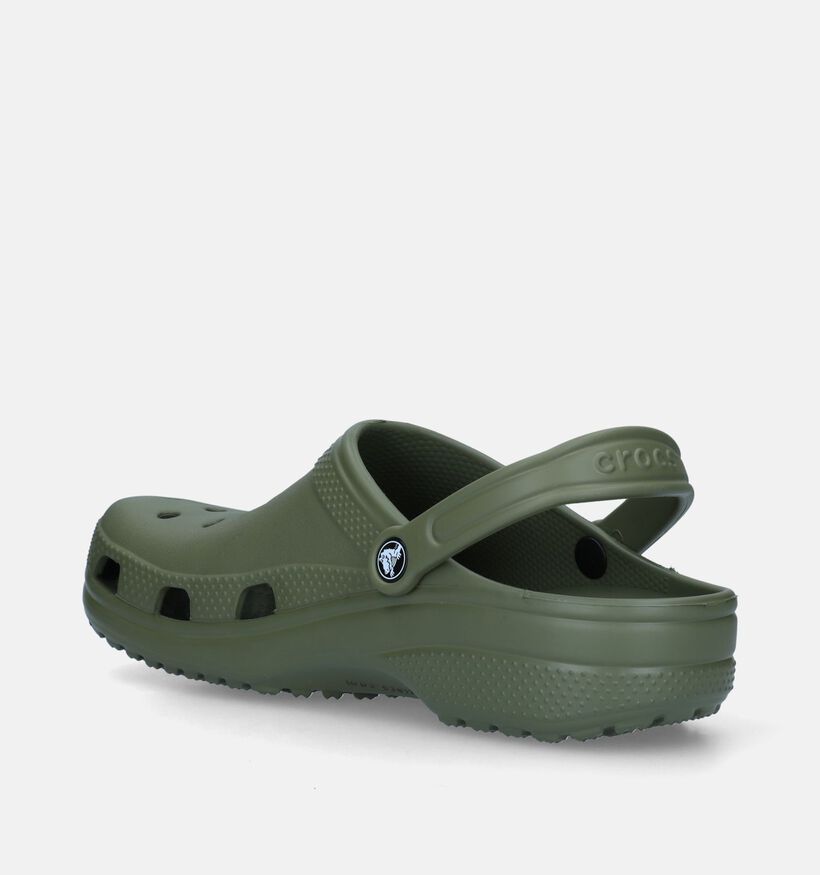 Crocs Classic Claquettes de piscine en Vert Kaki pour hommes (340089)