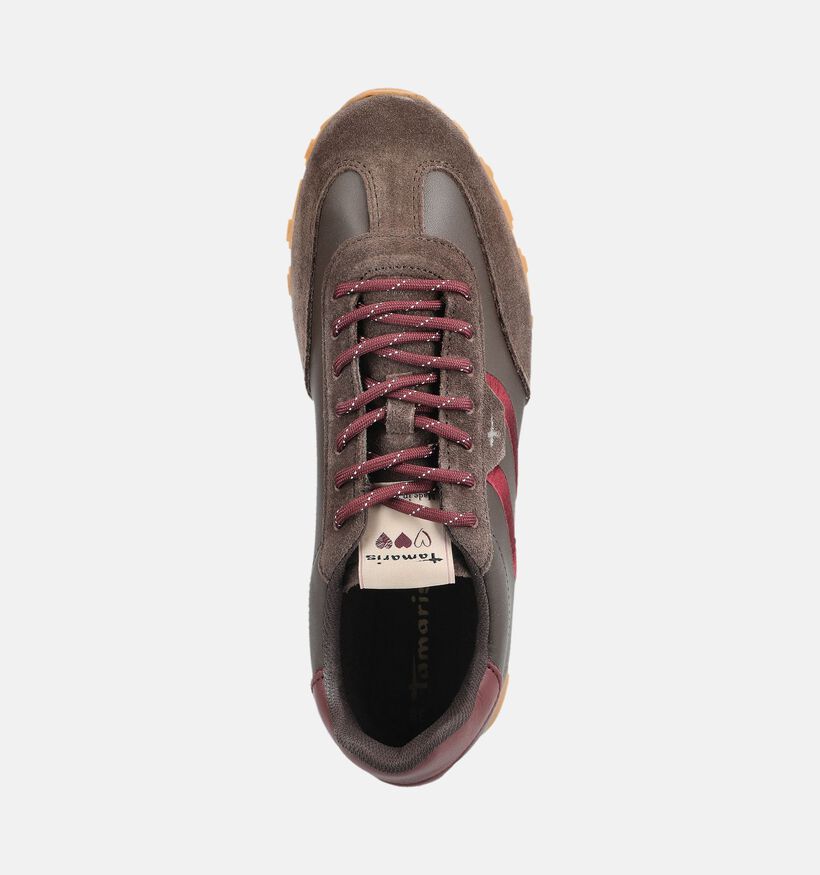 Tamaris Donkerbruine Sneakers voor dames (376660) - geschikt voor steunzolen