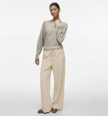 Vila Broeken Beige/Groen