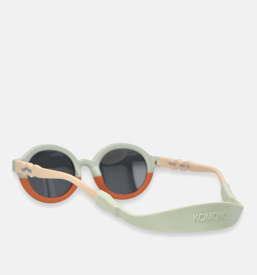 Komono Lou Sunny Triplets Lunettes de soleil en Vert/Orange pour filles, gar&ccedil;ons (371556)