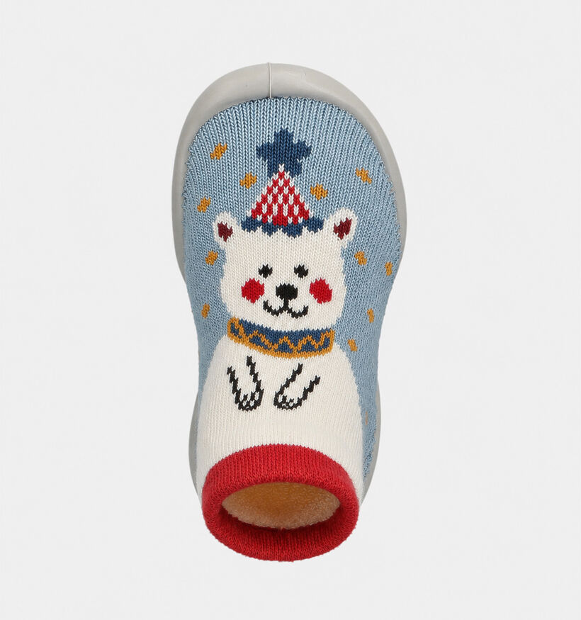 Coll&eacute;gien Pantoufles en Bleu/Multi pour filles (382082)