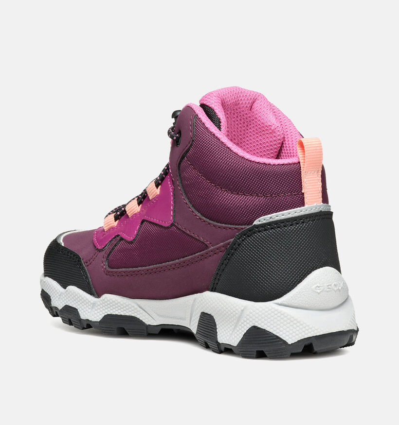 Geox Magnetar Chaussures hautes en Bordeaux pour filles (360372) - pour semelles orthopédiques