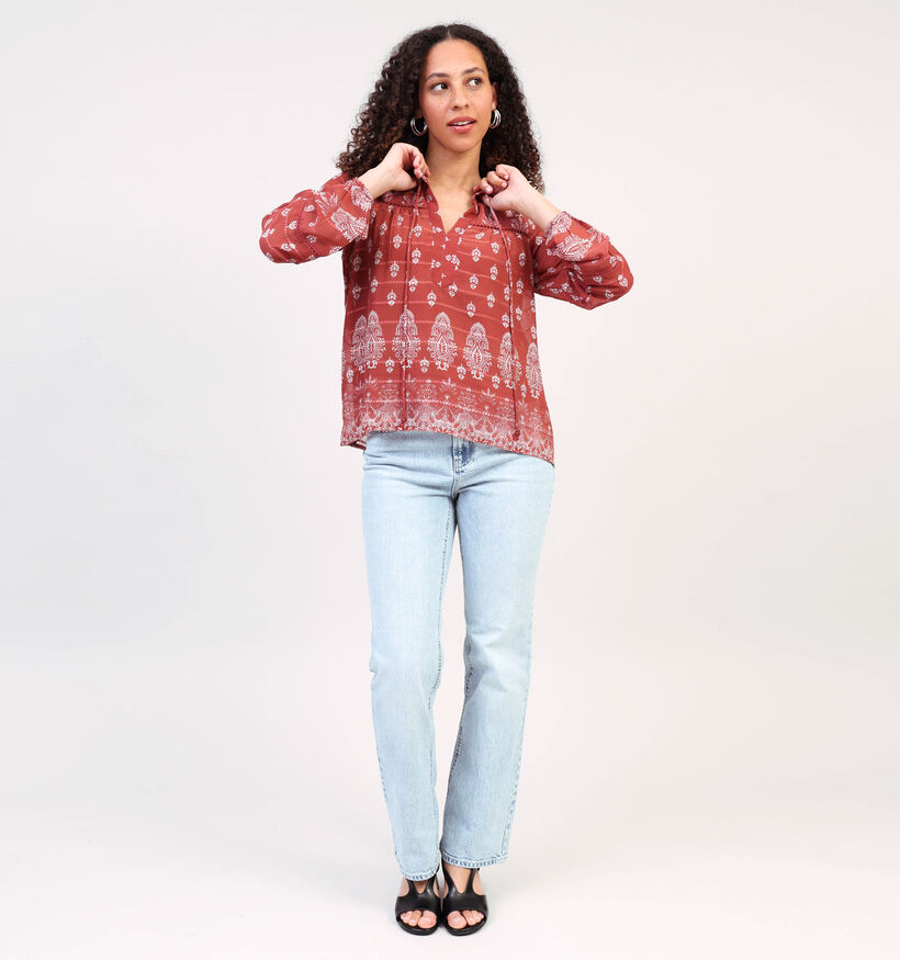 Vero Mode Hedi Bruine Blouse met Koordjes voor dames (353052)