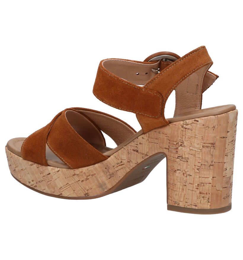 NeroGiardini Cognac Sandalen in nubuck (270540)