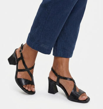 Tamaris Sandalen Zwart/Cognac