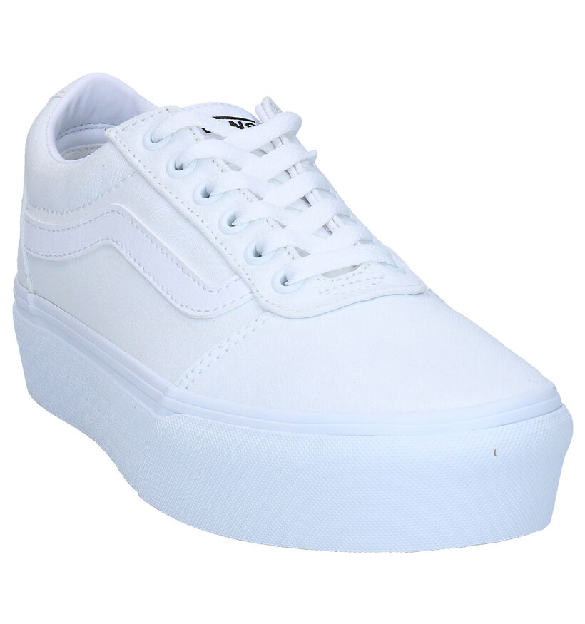 Vans Ward Platform Beige Sneakers voor dames (321163)