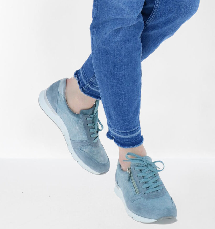 Mirel Pearl Blauwe Lage Schoenen in nubuck (285556)