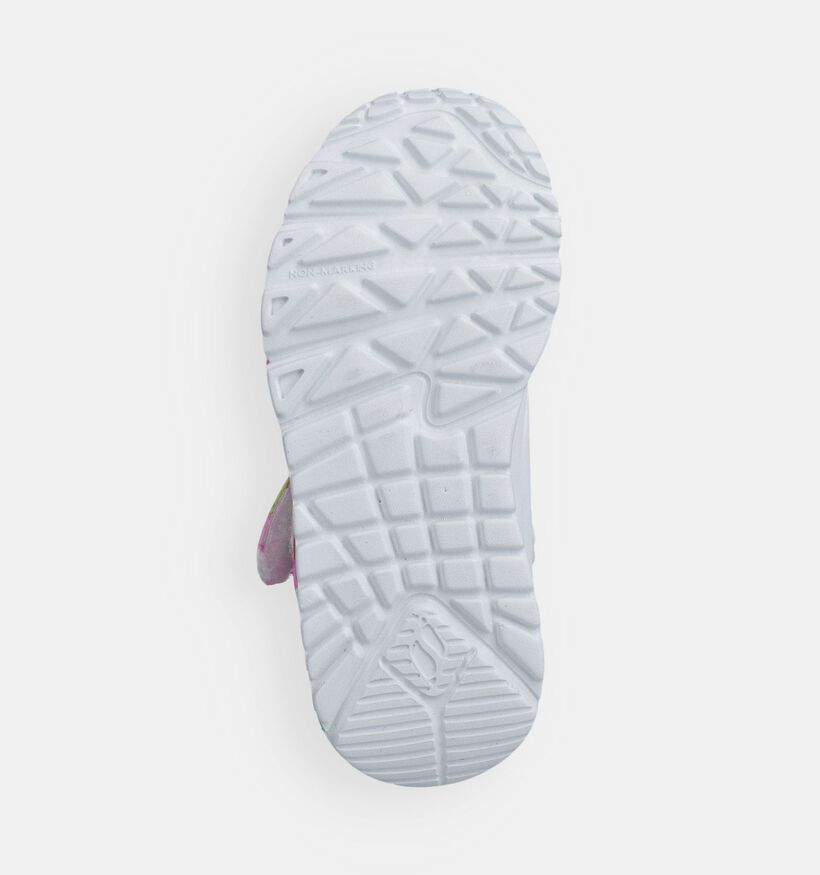 Skechers Uno Lite Baskets basses en Blanc pour filles (367803) - pour semelles orthop&eacute;diques