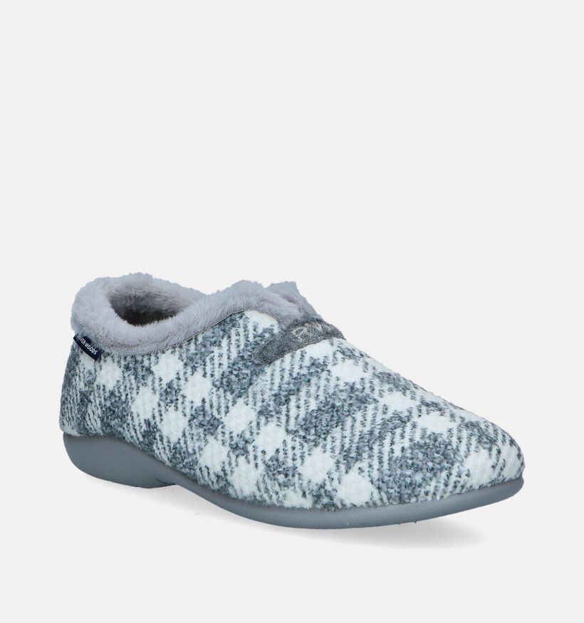 River Woods Niama Grijze Geruite pantoffels voor dames (347366)