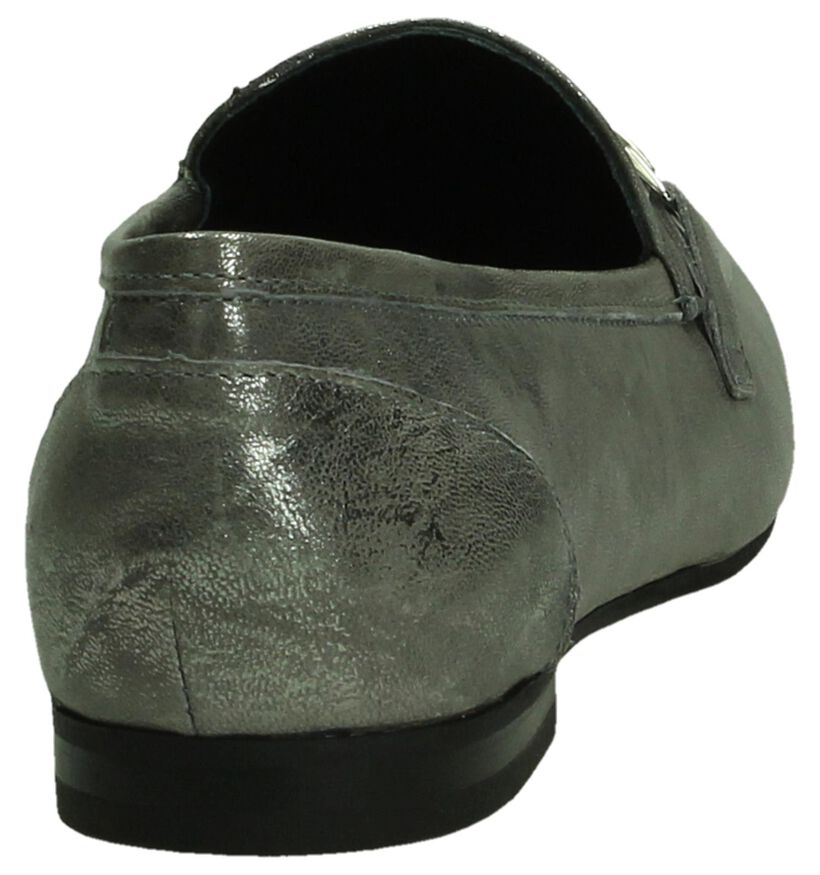 Omnio Zilveren Loafers in nubuck (193023)