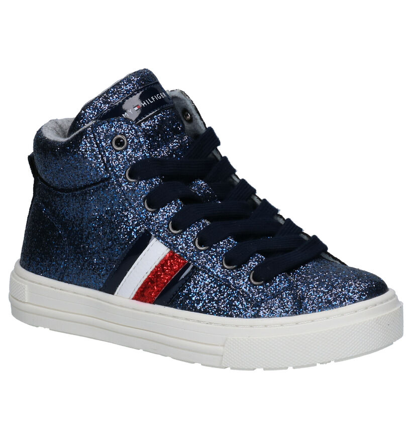 Tommy Hilfiger Blauwe Sneakers in stof (256935)