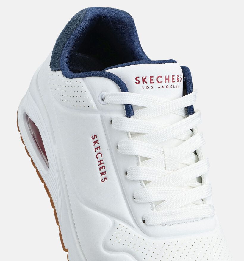 Skechers Uno Suited On Air Baskets basses en Blanc pour hommes (375641)
