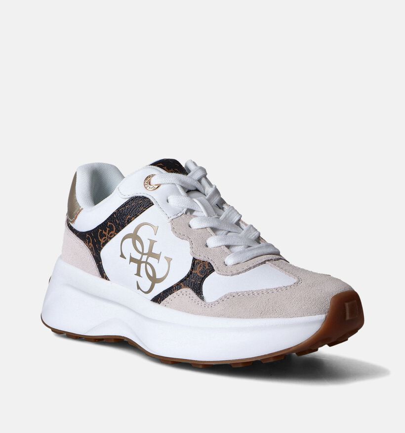 Guess Luckei Baskets en Blanc pour femmes (350439) - pour semelles orthopédiques