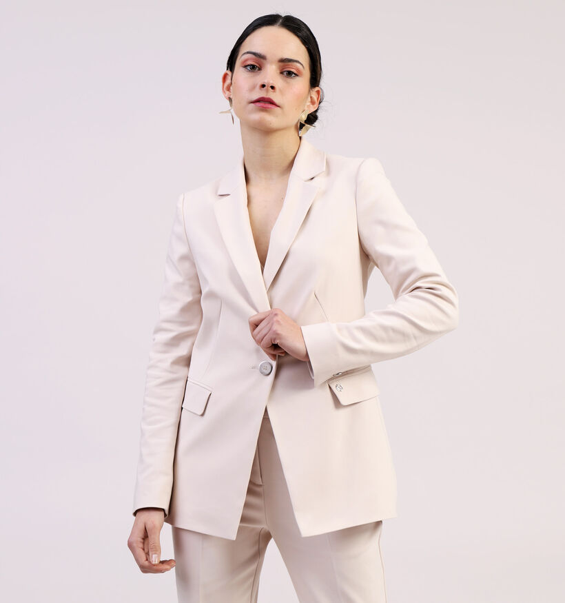 comma Beige Getailleerde Blazer (324092)