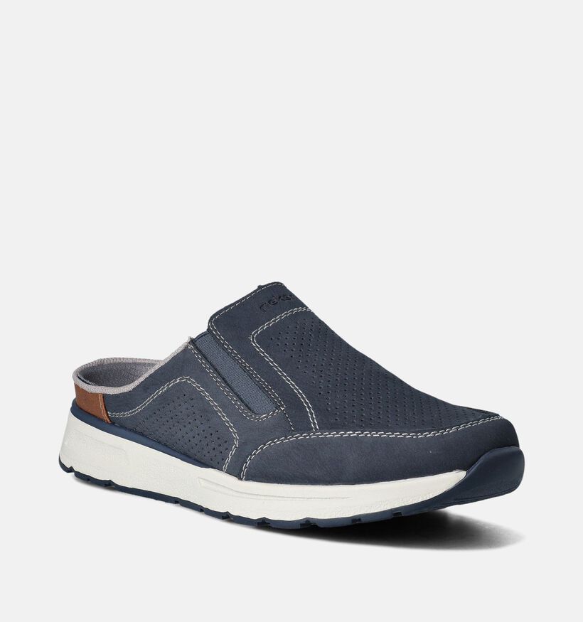 Rieker Blauwe Slippers voor heren (354795) - geschikt voor steunzolen