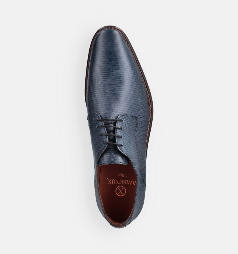 Ambiorix Jurassic Chaussures classiques en Bleu fonc&eacute; pour hommes (381999)