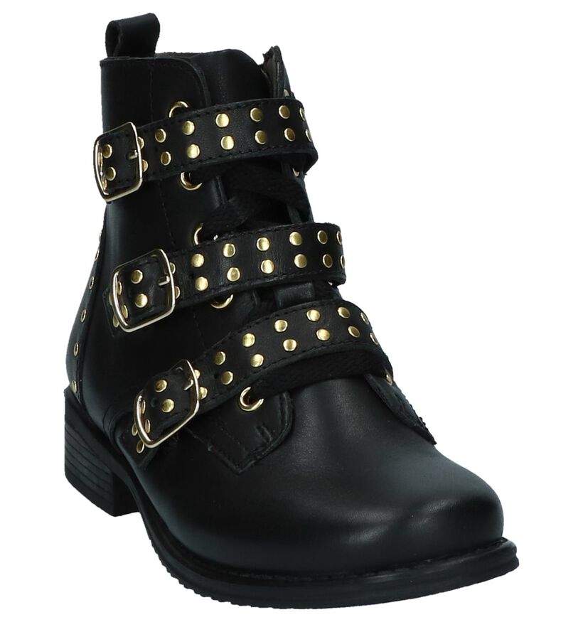 Milo & Mila Chaussures hautes en Noir en cuir (230841)