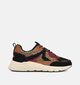 Posh by Poelman Zwart/Bruine Sneakers voor dames (361271) - geschikt voor steunzolen