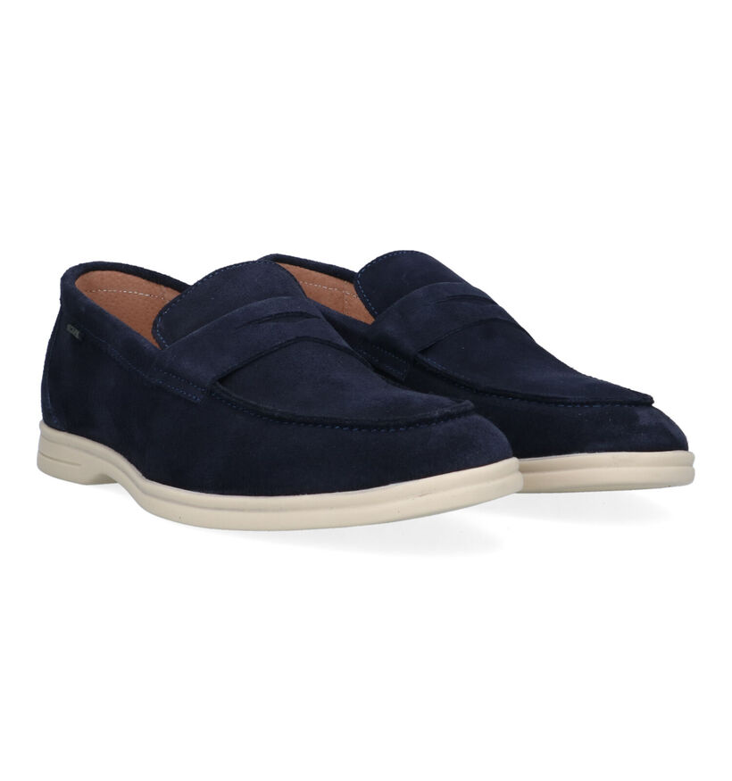 Scapa Mocassins en Bleu pour hommes (324208) - pour semelles orthopédiques