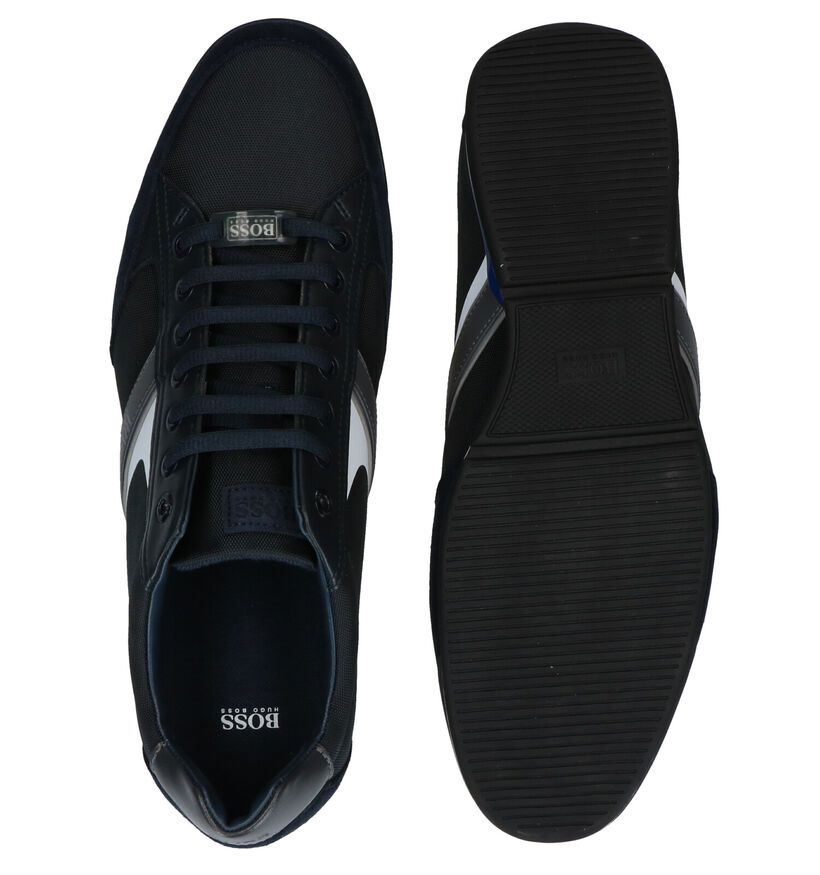 Hugo Boss Saturn Low Chaussures à Lacets en Noir en textile (285648)