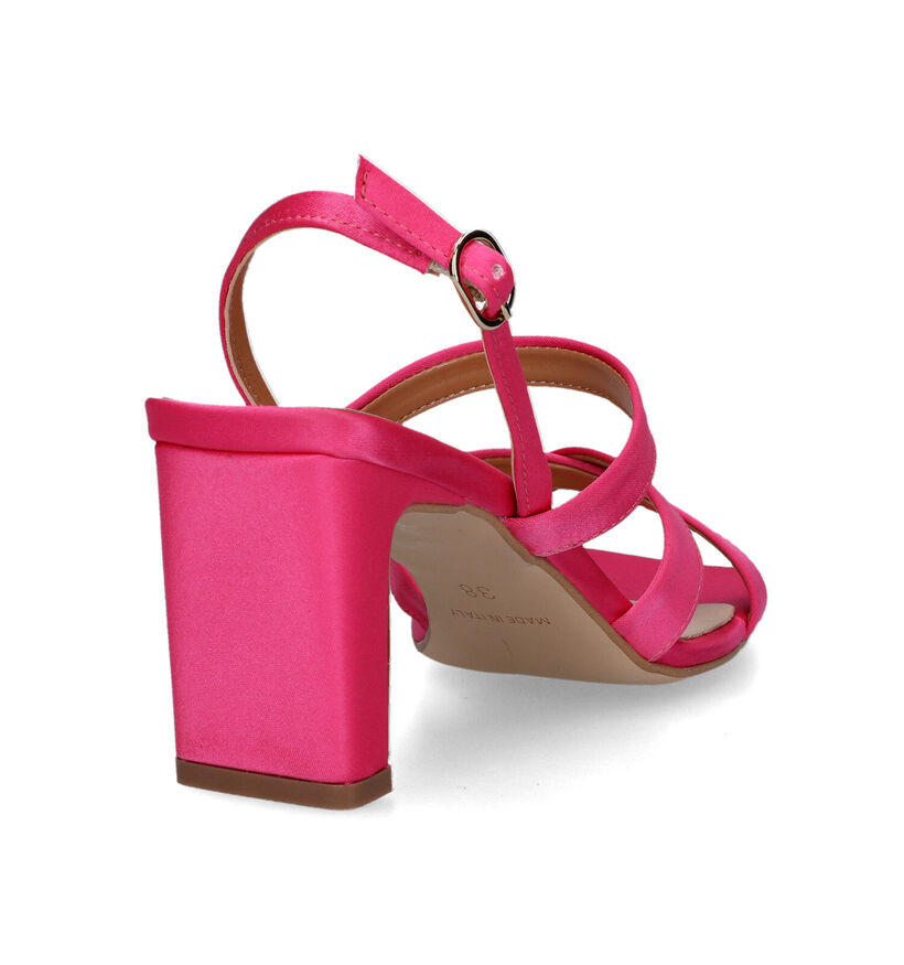 Signatur Sandales à talons en Rose fuchsia pour femmes (324212)