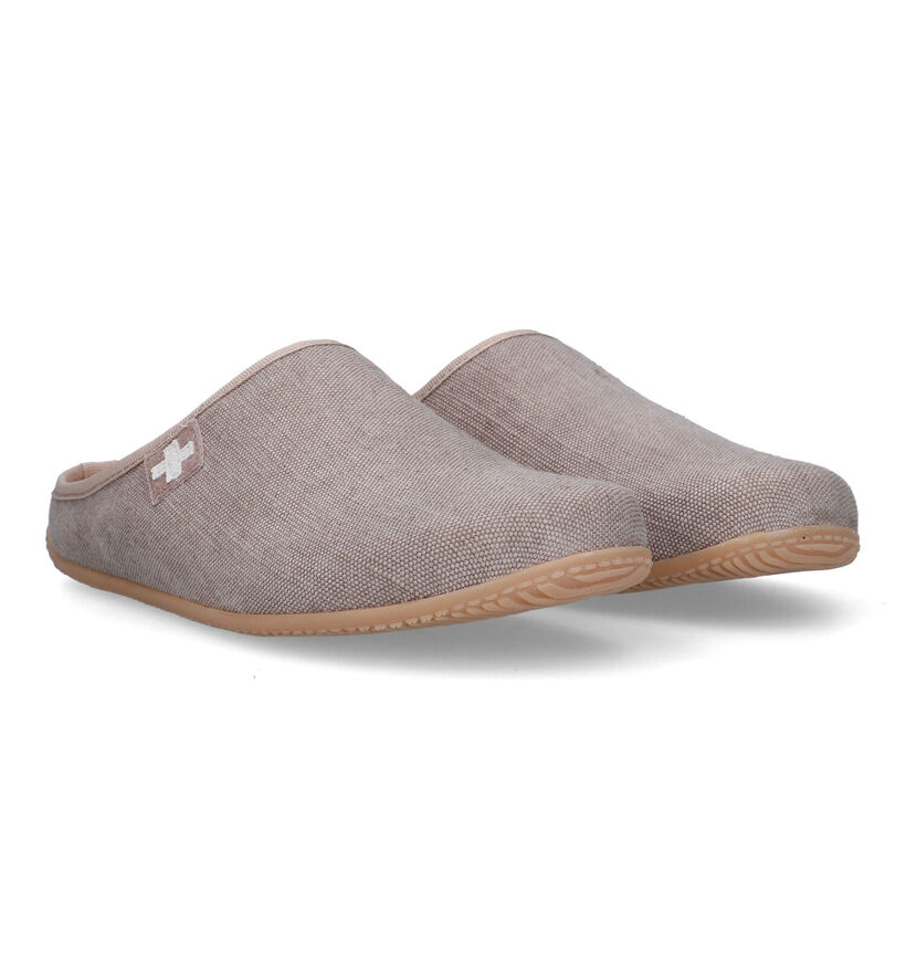 Living Kitzbühel Pantoufles ouvertes en Beige pour femmes (325781) - pour semelles orthopédiques