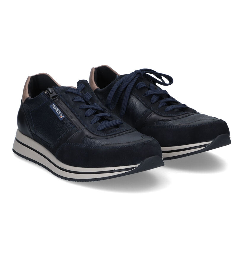 Mephisto Gilford Chaussures à lacets en Bleu pour hommes (354616) - pour semelles orthopédiques