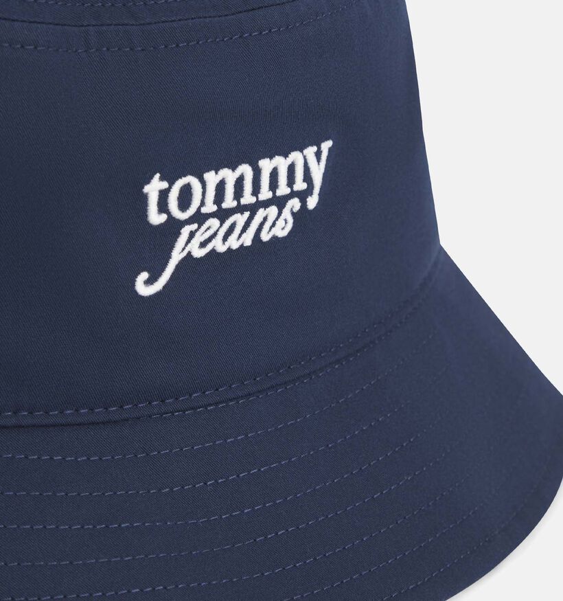 Tommy Hilfiger Script Bucket Hat Casquette en Bleu fonc&eacute; pour femmes (375863)