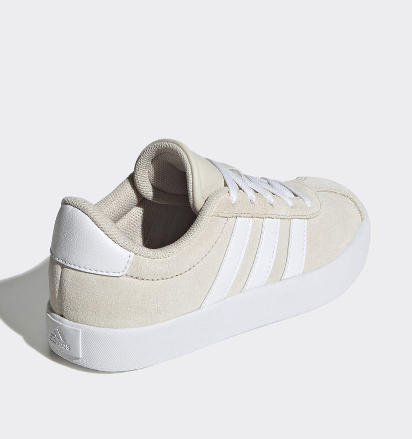 adidas VL Court 3.0 Lichtbeige Sneakers voor jongens (372599) - geschikt voor steunzolen
