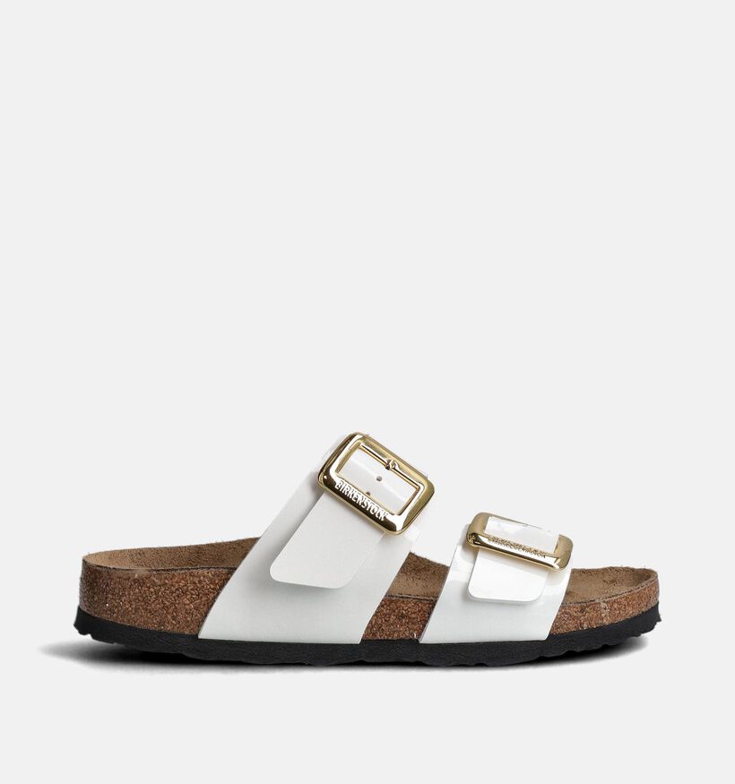 Birkenstock Sydney Cushion Buckle Witte Slippers voor dames (357603)