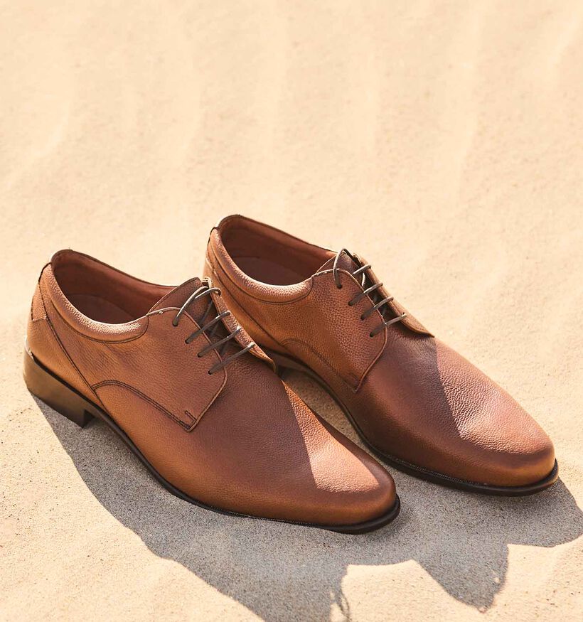 Ambiorix Aldo Cognac Geklede schoenen voor heren (356012) - geschikt voor steunzolen