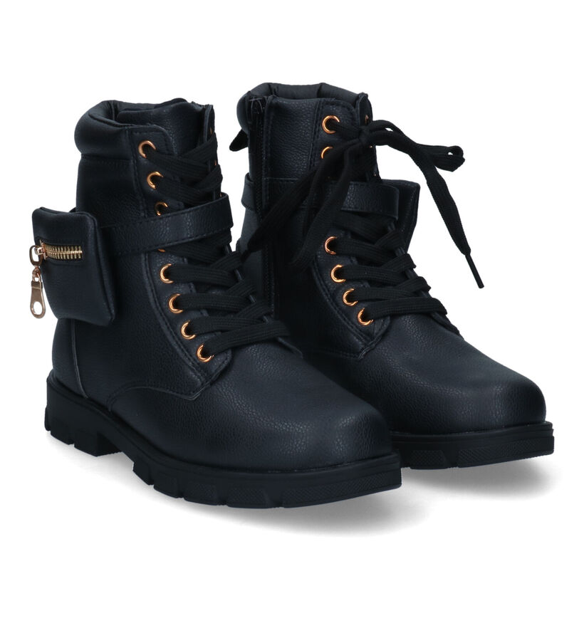 Milo & Mila Zwarte Bottines voor meisjes (313331)