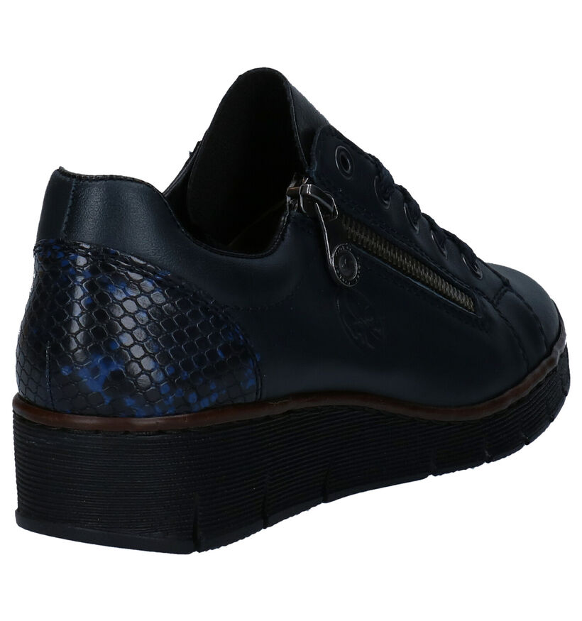 Rieker Chaussures à lacets en Bleu en cuir (283940)