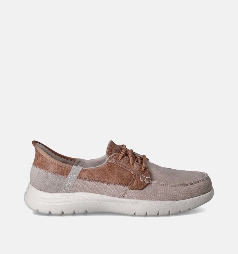 Skechers On The Go Flex Pal Chaussures bateau en Taupe pour femmes (352287)
