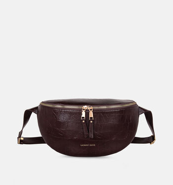 Laurent David Sacs banane Cognac/Marron/Bordeaux