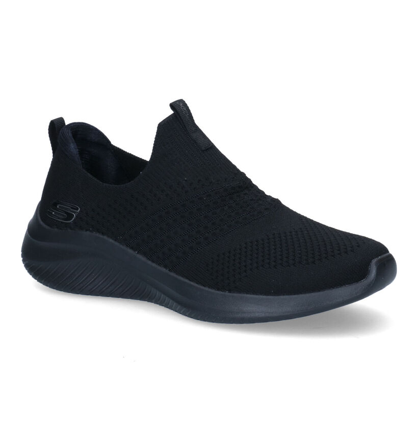 Skechers Ultra Flex Baskets slip-on en Noir pour femmes (318172)