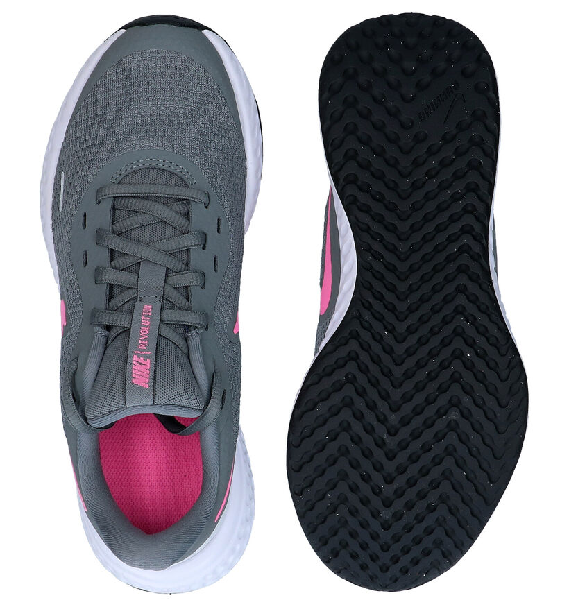 Nike Revolution 5 Baskets en Rose en textile (283831)