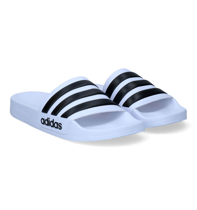 adidas Adilette Witte Badslippers in kunststof (301979)