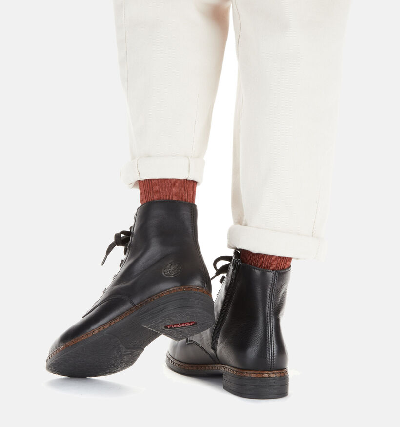 Rieker Bottines à lacets en Noir pour femmes (347437)