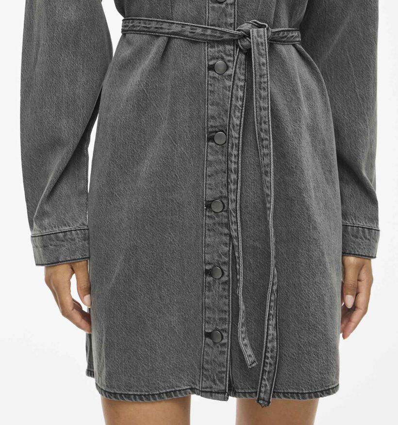 Vila Kiki Denim Robe chemise en Gris pour femmes (361314)