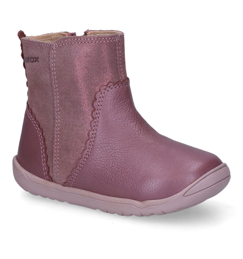 Geox Macchia Bottes en Rose pour filles (317594) - pour semelles orthopédiques