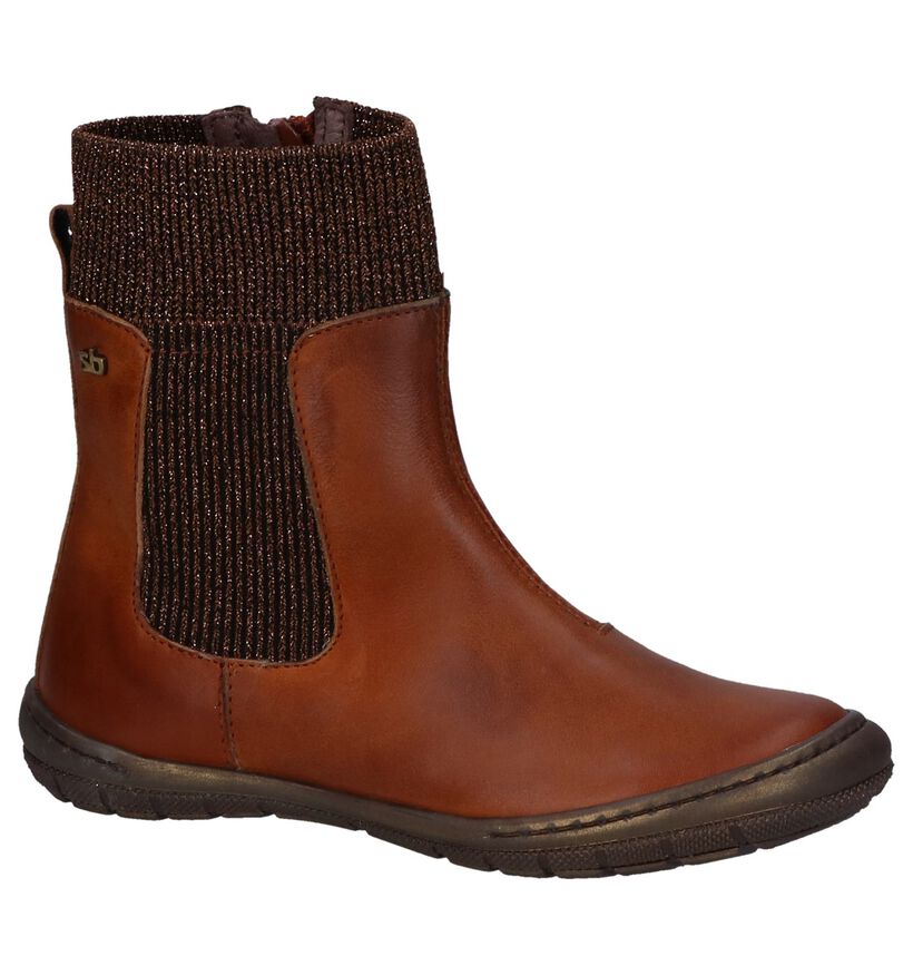 STONES and BONES Bottes basses en Cognac en cuir (255530)